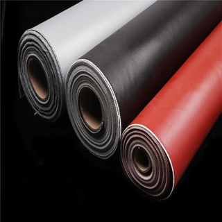 Silicone rubber coated glass fiber cloth, 0.4mm thick twill weave